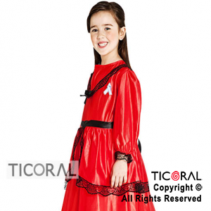 DISFRAZ DAMA ANTIGUA NIA ROJA CAND TALLE 1 x 1